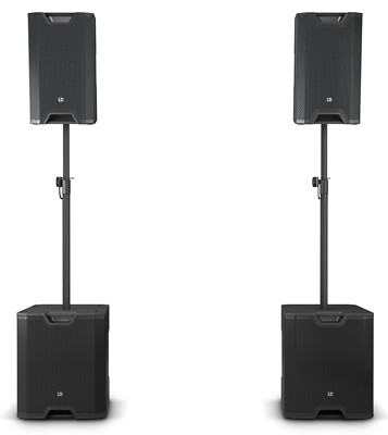 2x LD Systems ICOASUB15A Powered 15'' Bass Subwoofer & 2x ICOA12ABT Speakers