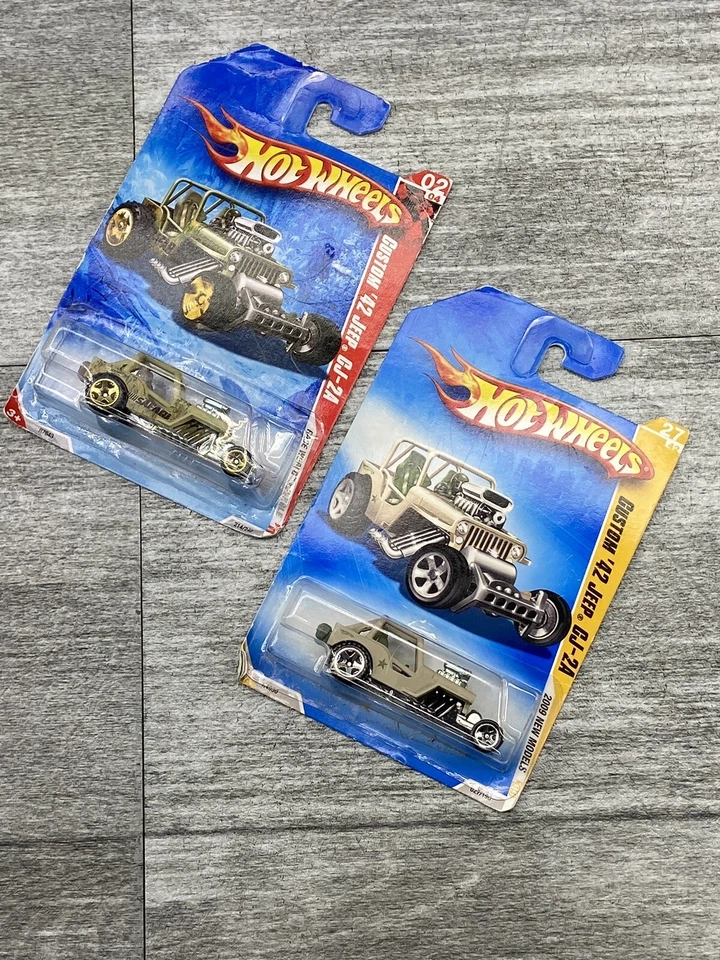 Hot Wheels Custom 42 Jeep CJ-2A Paquete 2 Race World Jungle 09 Nuevos Modelos Sellados Foto 2 de 4