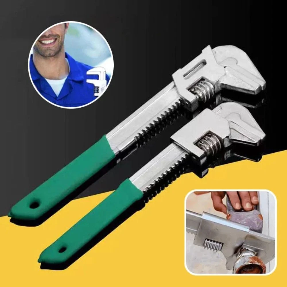 F Type Adjustable Right angle Wrench Universal Key Ratchet Torque Pipe Spanner