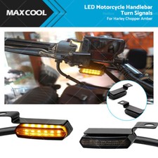 6 LED Mini Motorcycle Front Turn Signal Indicator Amber Light For Harley Chopper