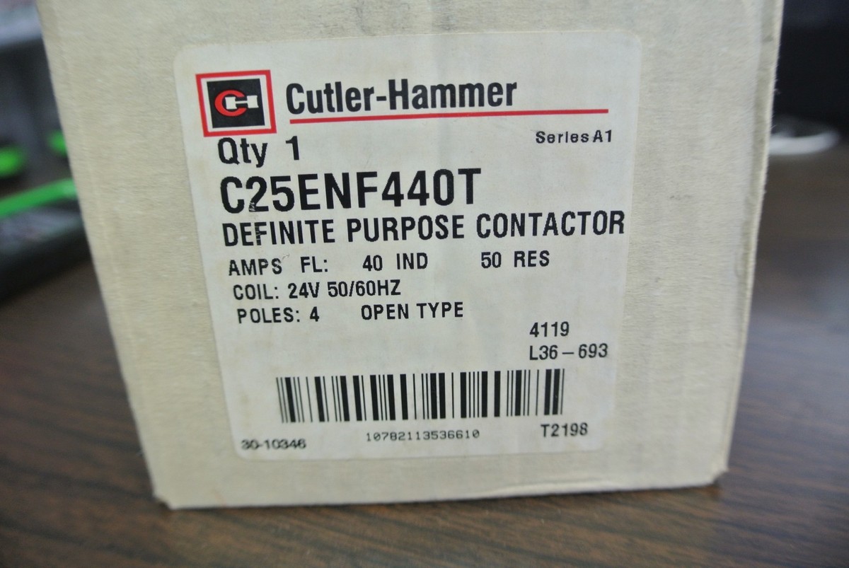 Cutler-Hammer CN35DN2 Lighting Contactor 30 Amp Per Pole 480-600V Max