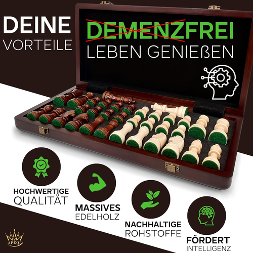 ® Scacchi Premium – Gioco Di Scacchi in Legno Di Alta Qualità – Legno Massello, - Foto 4 di 12
