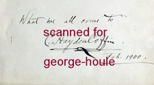 C. HAYDEN COFFIN - AUTOGRAPH QUOTE - - ENGLISH ACTOR - GEORGE EDWARDES