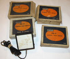 4 UNUSED CALRAD CONTROL FOOT SWITCHES NC/PRESS OFF 6' CORD NOS MADE IN JAPAN
