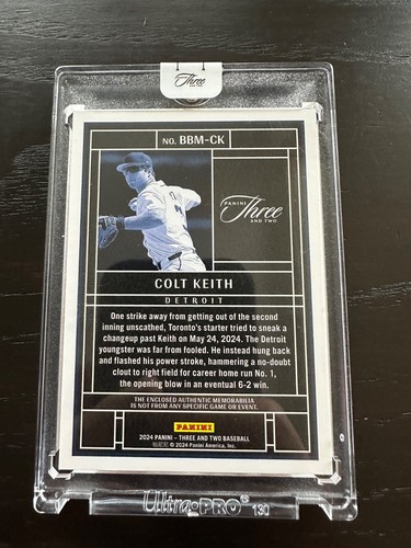 2024 Panini Three and Two - Colt Keith - Baseball's Best Memorabilia 1/8 - Bild 2 von 2