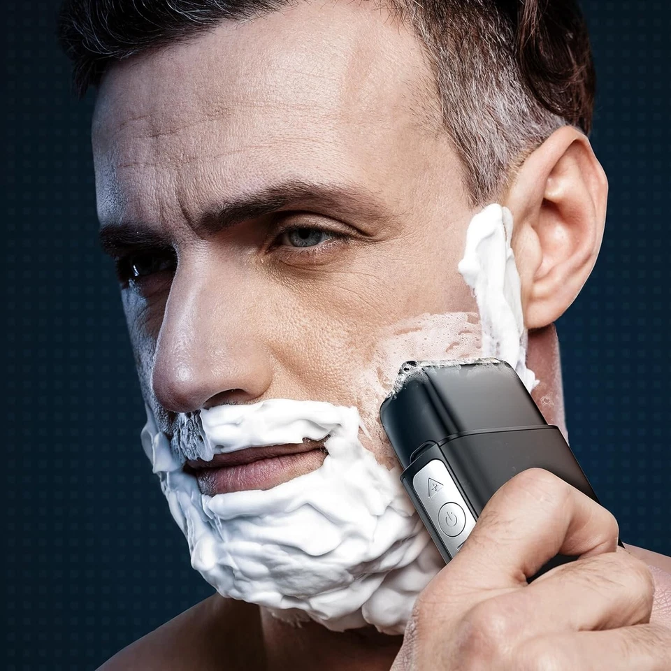 Electric Razor for Men, Beard Trimmer Face Double Foil Shaver ,Adjustable Speed - Image 2 of 4
