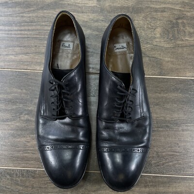 Paul Smith Dress Shoes Mens 10.5/ UK 9.5 Black Leather Oxford Cap
