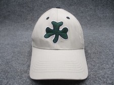 University Of Notre Dame Hat Cap Mens Beige Strap Back Clover