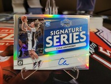 2020-21 Optic Signature Series Auto Cole Anthony Rookie Prizm Holo Silver SP RC
