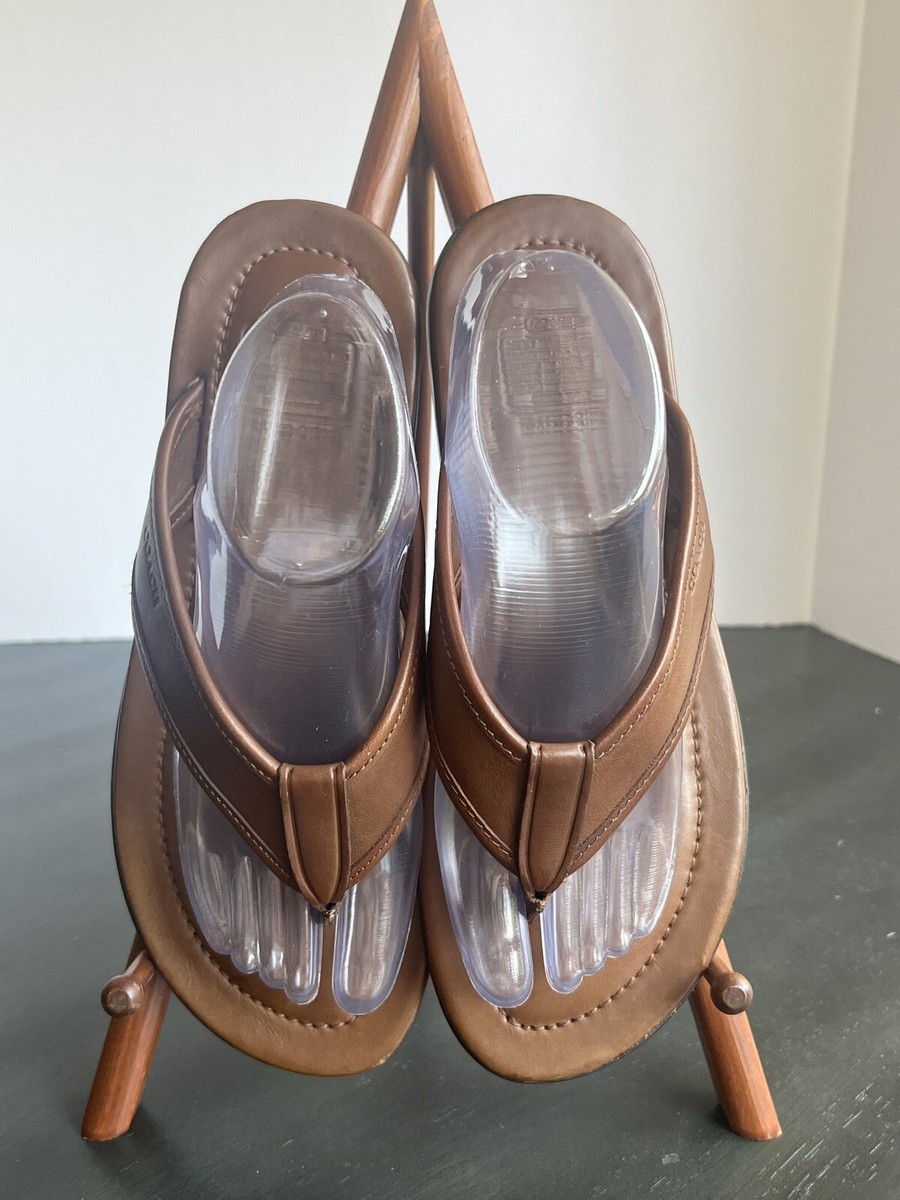 Coach Parker VTG Men’s Brown Leather Flip Flops. Sz 8M Coach | Shoes | Coach Parker Vtg Mens Brown Leather Flip  main image 2