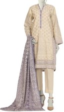 New Pakistani Shalwar Kameez Stitched J. PRET 3 Piece  Size: S 