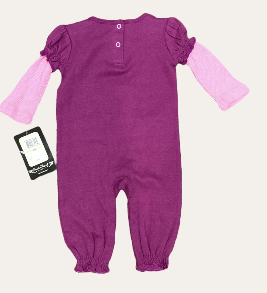 Bebé Niñas 3/6 Meses Paul Frank Luxe Conjunto de Una Pieza Mono Piruleta/Diseño de Arco Foto 3 de 4