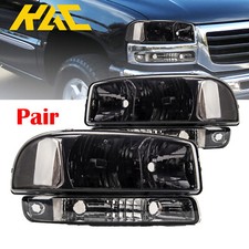 Smokeblack Headlights Assembly For 1999-2006 Gmc Sierra 1500 2500 Replacement Smokeblack Headlights Assembly For 1999-2006 Gmc Sierra 1500 2500 Replacement