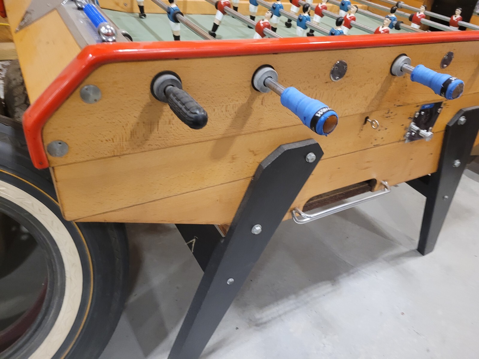 Mid 70s Arcade Rene Pierre Foosball Table Coin Op Restored NOS Parts