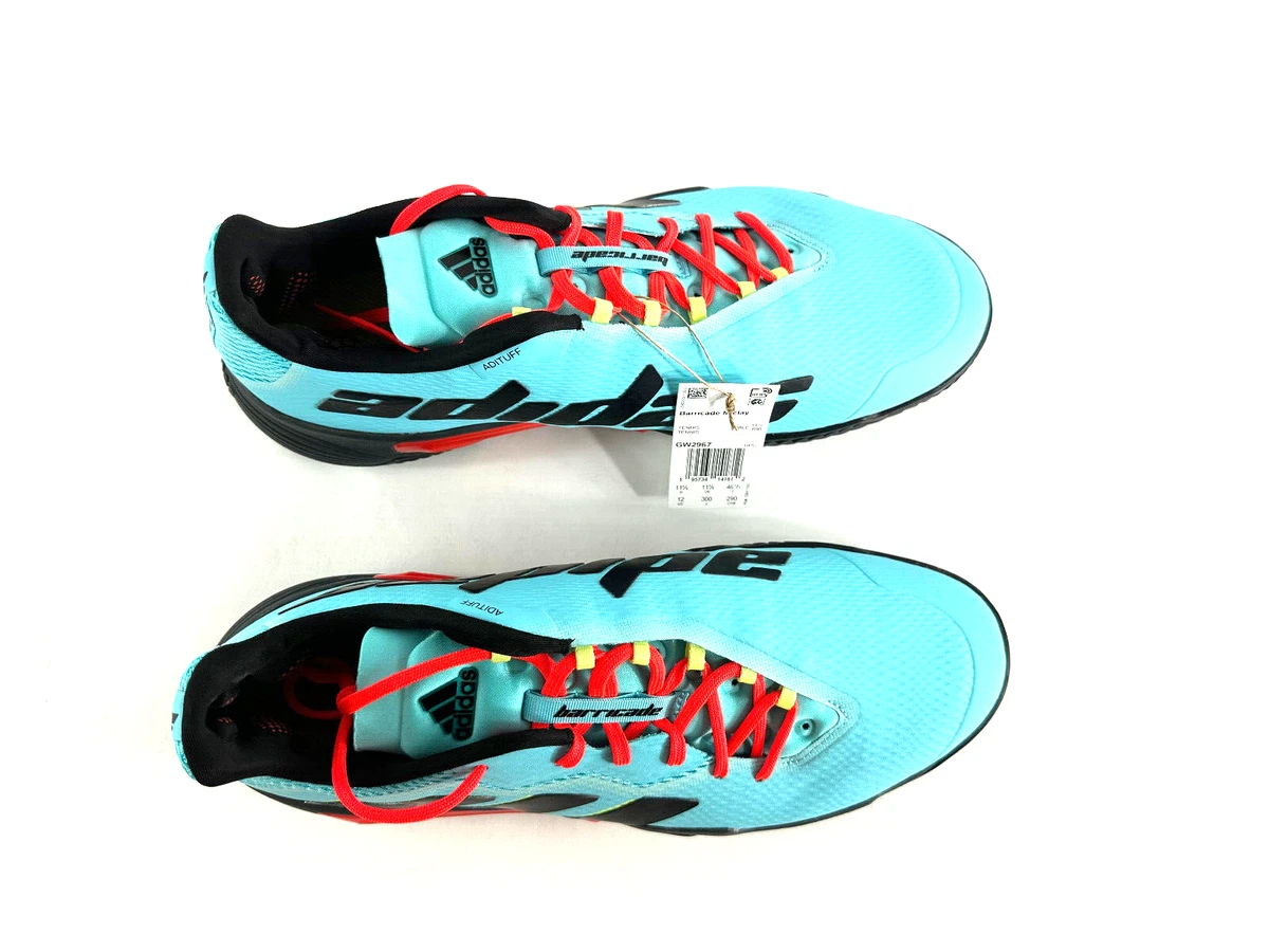 Adidas Barricade Clay Tennis Shoe Pulse Aqua Black Men s Size 12 GW2967