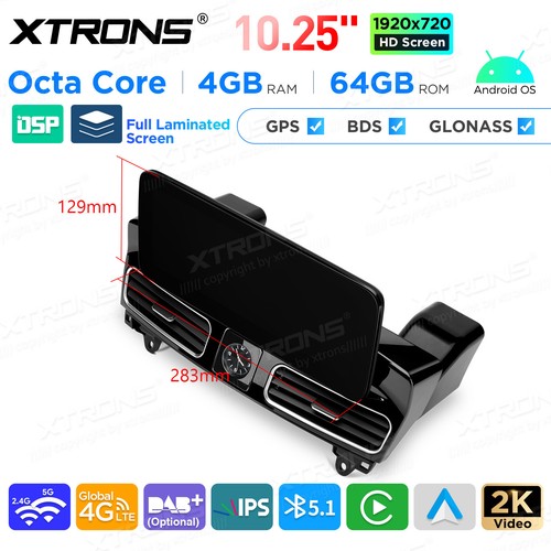 10.25" Android 14 Retrofit Car GPS Navi 4G 4+64GB For Benz M/GL Class W166 X166 - Picture 8 of 21