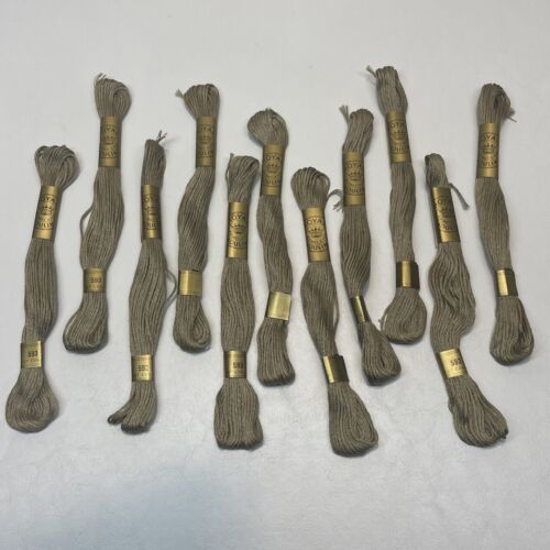 Vintage Royal Mouline 6 Strand Floss Mercerized Cotton Lot of 11 Cocoa Beige 593