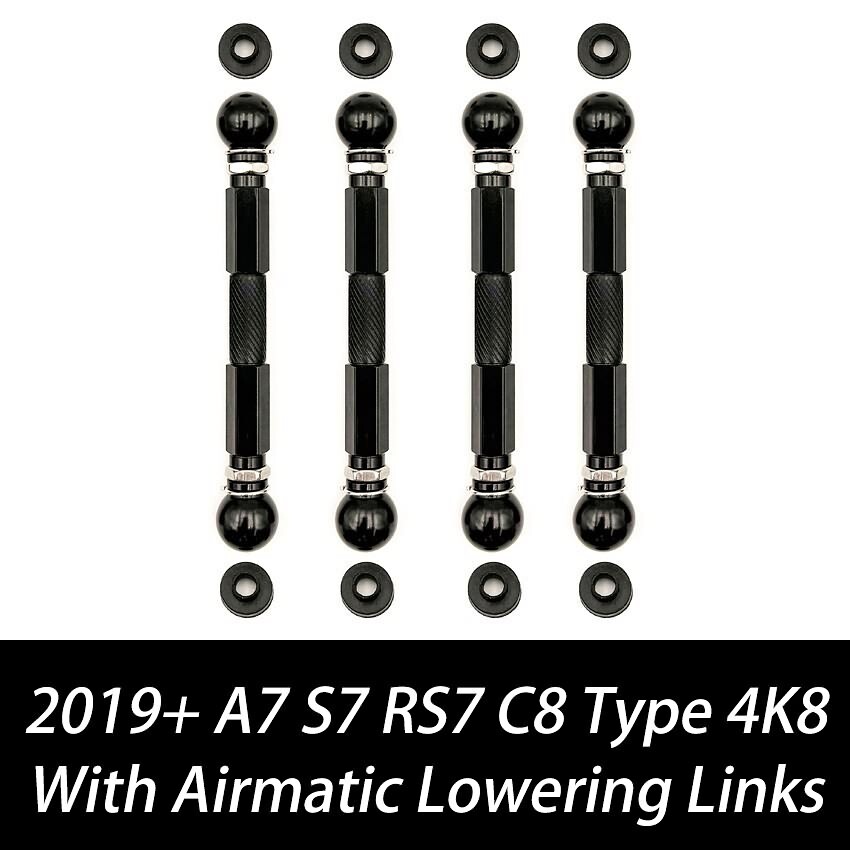 ADJUSTABLE LOWERING LINKS KIT FOR 18+ AUDI A7 C8 S7 RS7 AND WITH
