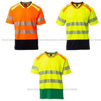 Payper Warnschutz T-Shirt Alley Unisex Dry-Tech Warngelb/Warnorange