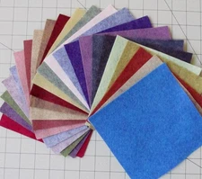 23 - 6"X12"  Heathered Sheets Merino Wool blend Felt 