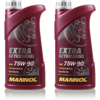 2L Original MANNOL Extra Getriebeöl 75W-90 API GL 4/GL 5 LS MN8103-1