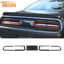5x Carbon Fiber Trunk Back Rear Taillight Cover Trim for Dodge Challenger 2015+