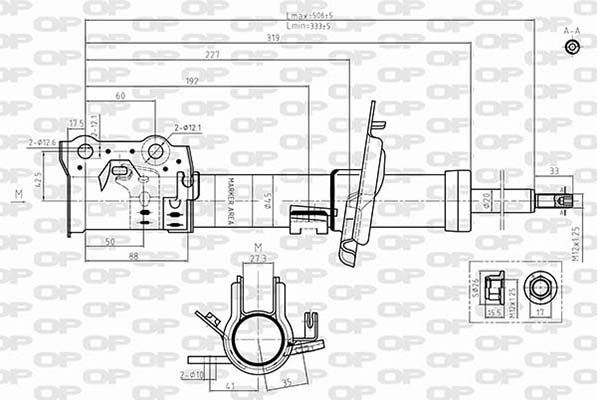 Amortisseur avant gauche pour Ford Fiesta VI 1.0 et 1.4 LPG