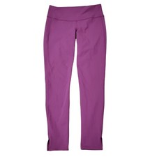 Athleta Leggings Womens Small Purple Ankle Side Split Hem Pocket Athleisure Yoga