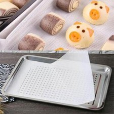 Non-Stick Silicone Steamer Mat Mesh Square Steamed Bun Pad Cooking Supplies UK