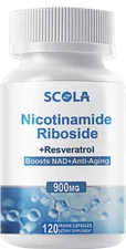 NAD+ Supplement 900mg Nicotinamide Riboside+Resveratrol Anti-Aging 120 Capsules