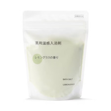 New Muji Warming Bath Salts - Lemongrass Scent 360g With Spoon Made In Japan