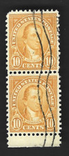 Scott# 642 10c James Monroe V. Pair with margin - (B-7)