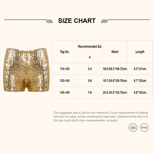 Girls Sequins Dance Shorts Rave Booty Dance Shorts Sparkle Short Hot Pants - Picture 26 of 106