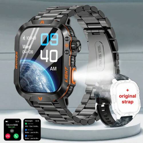 New Men's Women's Outdoor Business Smart Watch 2.01 inch HD Screen Smart Watch - Picture 4 of 11