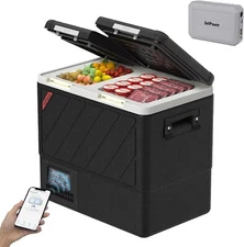 Setpower DT55 Portable Refrigerator with PG216 Mobile Power Dual Zone for Travel