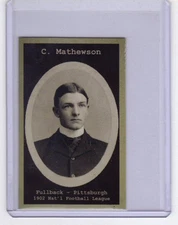 CHRISTY MATHEWSON, PITTSBURGH STARS - THE FIRST NFL STAR, BASEBALL HOFER / NM+