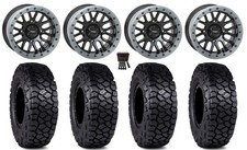 System 3 SB-9 Bdlk 15" Wheels Gloss Bk 35" Intersect Tires Textron Wildcat XX
