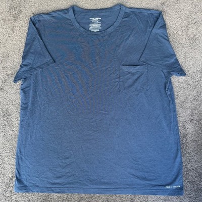 Pair of Thieves Mens XXL Blue Short Sleeve Pocket T-Shirt Cotton Blend Crewneck