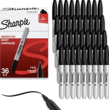 Sharpie Permanent Markers, Bulk Set, Fine Tip Markers, For Plastic, Metal, Wo...