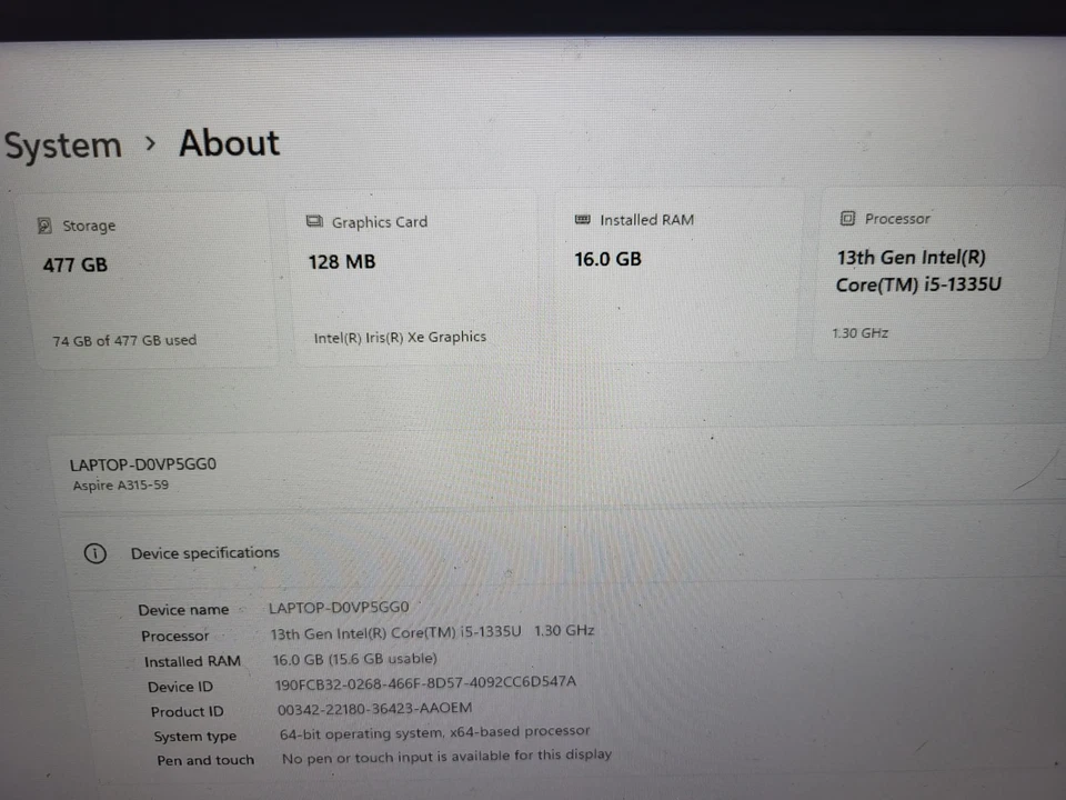 ASUS VIVOBOOK F1704VA, Intel® Core i5-1335U, 16GB RAM, WD 512GB M.2, WIN 11 Pro. - Image 4 of 4