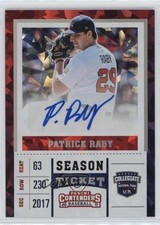 2017 Panini Elite Extra Edition Cracked Ice Ticket 10/24 Patrick Raby Auto c2a