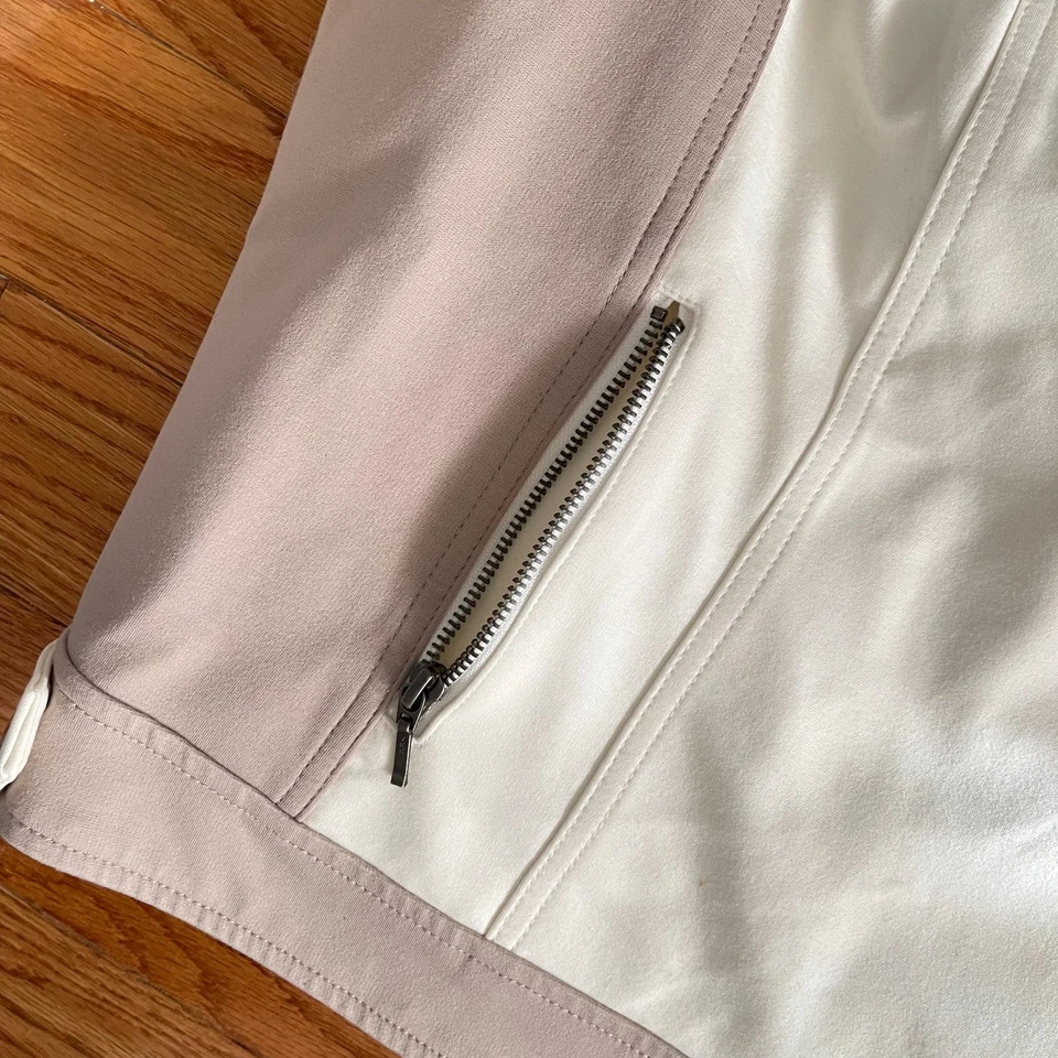 INC International Concepts Chaqueta Moto Dos Tonos Para Mujer’s 2X Blanco Tostado Elegante Informal Foto 4 de 4