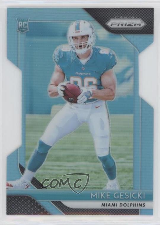 2018 Panini Prizm Rookie Light Blue Prizm 46/199 Mike Gesicki #216 ni4