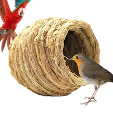 Handmade Pigeon Breeding Nest Bird Natural Straw Weave Budgie Canary Box