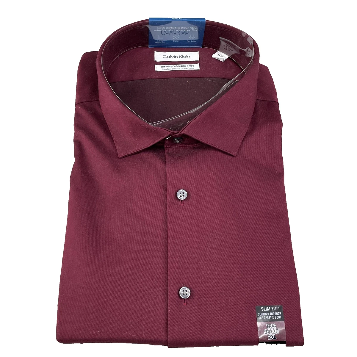 Calvin Klein Red Slim Dress Shirts for Men for sale | eBay