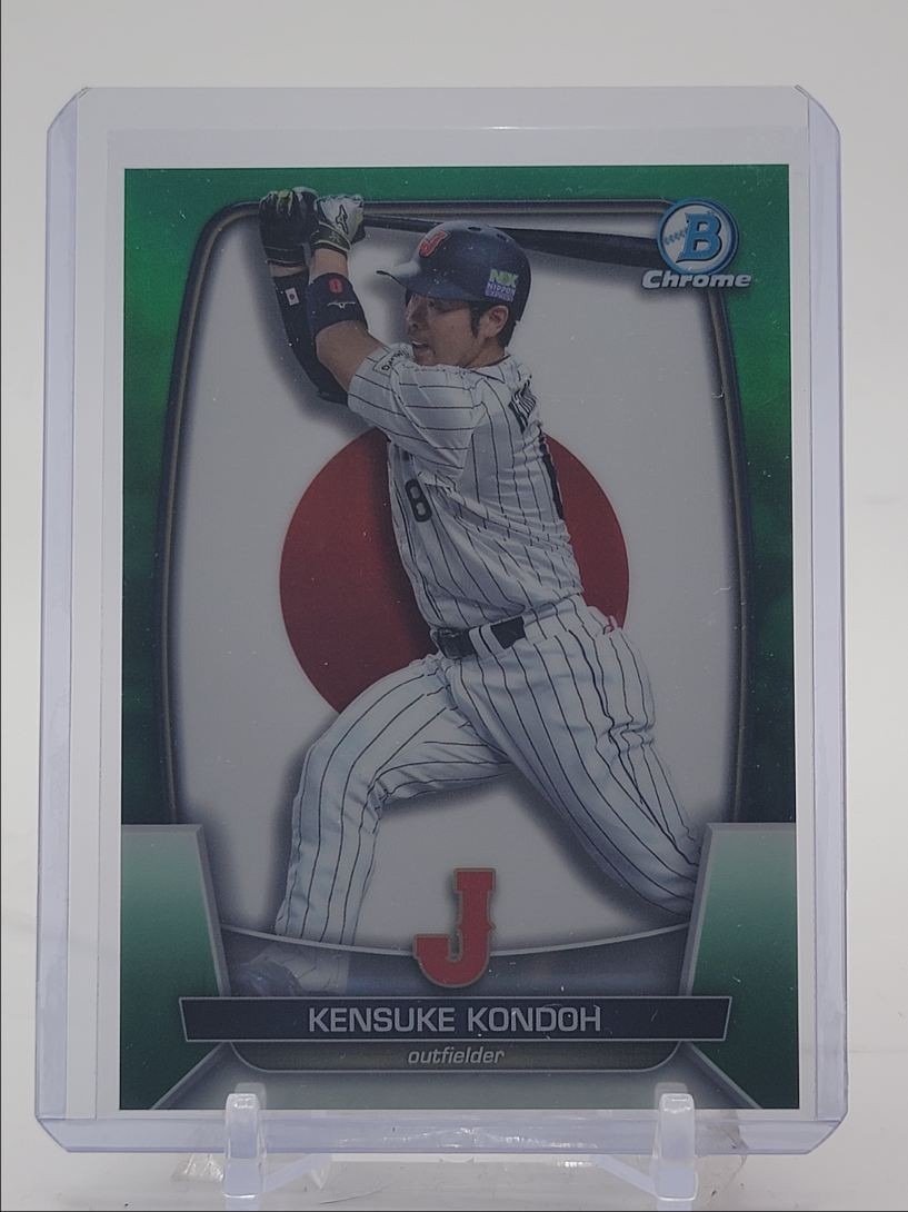 KENSUKE KONDOH 2023 BOWMAN CHROME WBC GREEN REFRACTOR JAPAN /99 Q3435