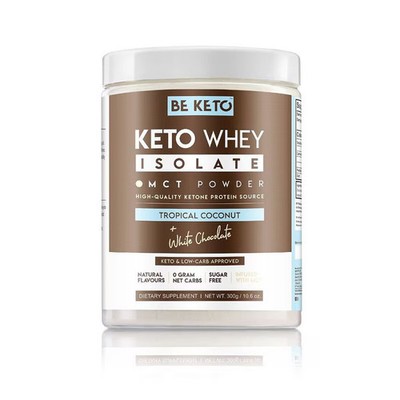 BeKeto Collagen + MCT, 300 g Dose, Tropical Coconut + White Chocolate