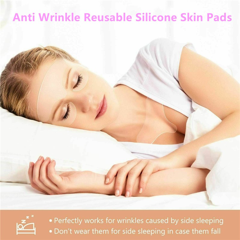 11X Facial Anti Wrinkle Patches Silicone Reusable Pad For Face Eye Forehead Neck