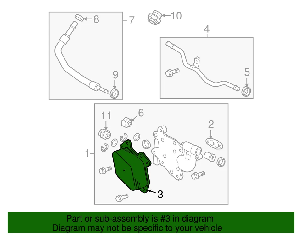 Enfriador de aceite de motor GM 12607900 genuino Foto 4 de 4
