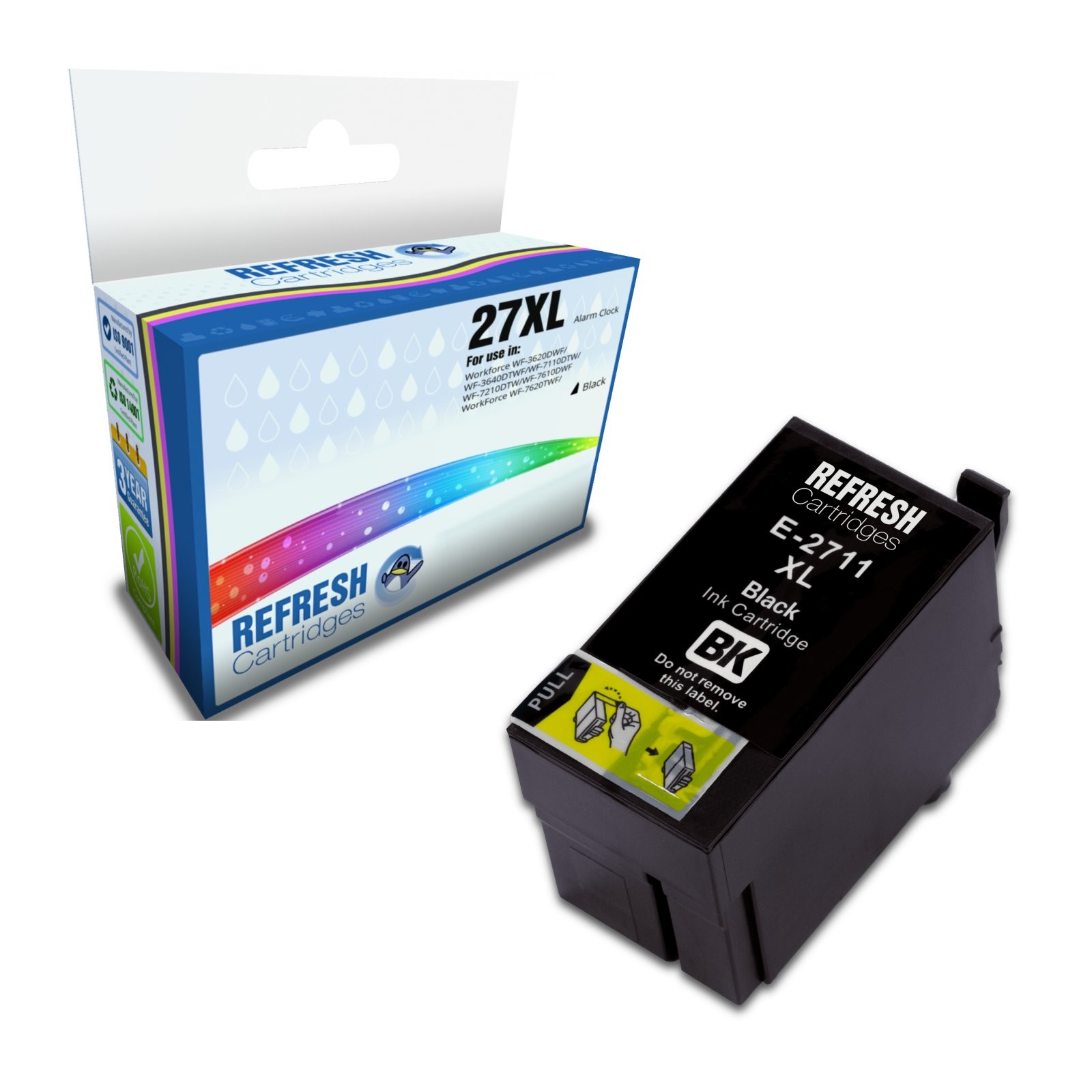 Refresh Cartridges Black 27XL Ink Compatible With Epson Printers